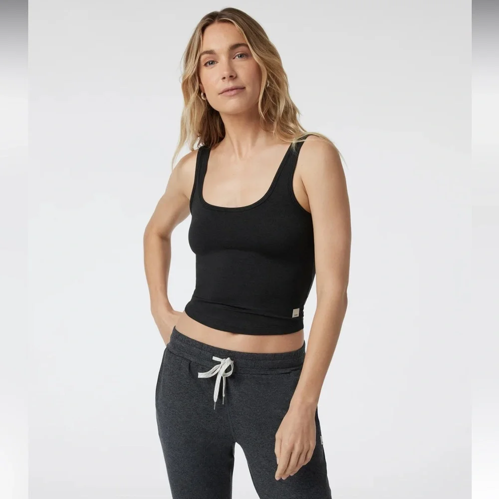 Vuori Halo Essential Tank Women's DreamKnit™ Tank Black Heather XS - Picture 2 of 13